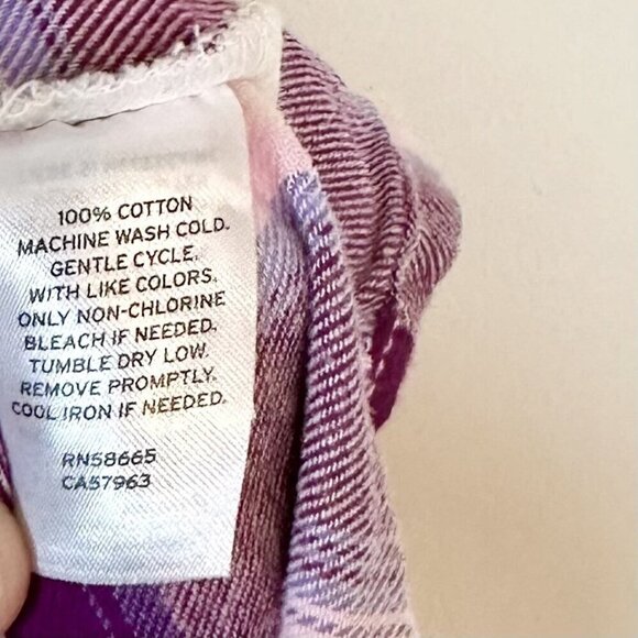 NWT BP by Nordstrom Cream + Purple Plaid Long Sleeve Square Neck Mini Dress - M - Picture 4 of 6